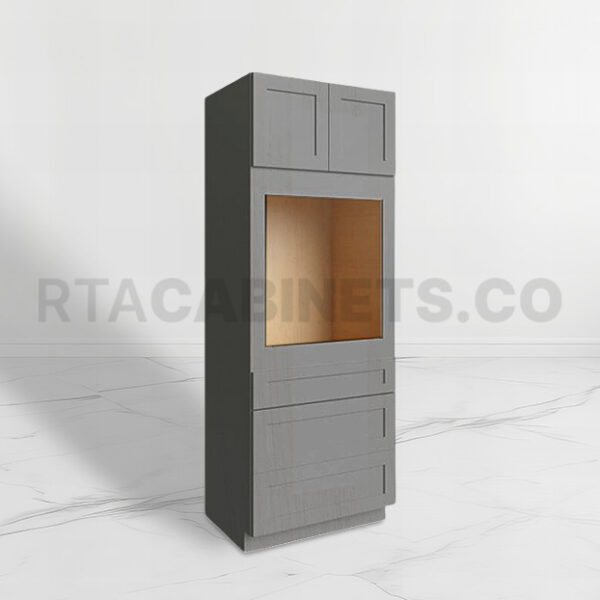 Gray Shaker 30 W Oven Pantry Cabinet, rta cabinets, gray kitchen cabinets