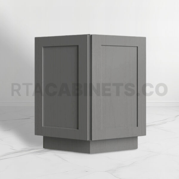 Gray Shaker Base End Cabinet, rta cabinets, gray kitchen cabinets