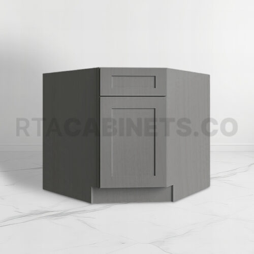 Gray Shaker Corner Sink Base Cabinet, rta cabinets, gray kitchen cabinets