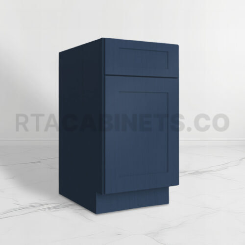 Blue Shaker Base Cabinet with Single Door and Drawer, rta cabinets