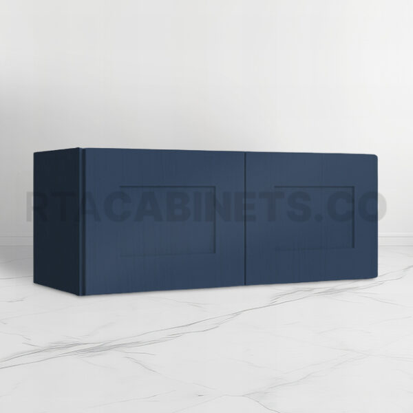 Blue Shaker 18 H Double Door Wall Cabinet, rta cabinets, blue kitchen cabinets