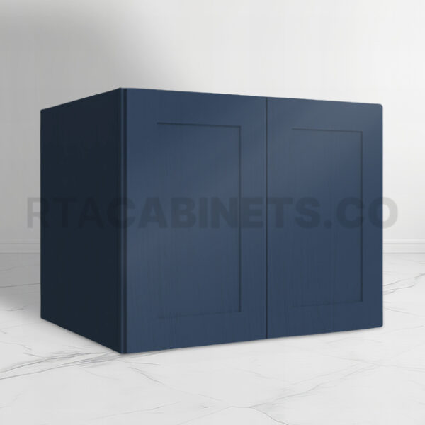 Blue Shaker 24 H Refrigerator Wall Cabinet, rta cabinets, blue kitchen cabinets