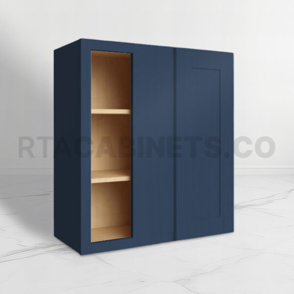 Blue Shaker 30 H Wall Blind Cabinet, rta cabinets, blue kitchen cabinets