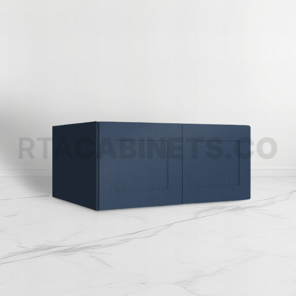 Blue Shaker 30 W Refrigerator Wall Cabinet, rta cabinets, blue kitchen cabinets