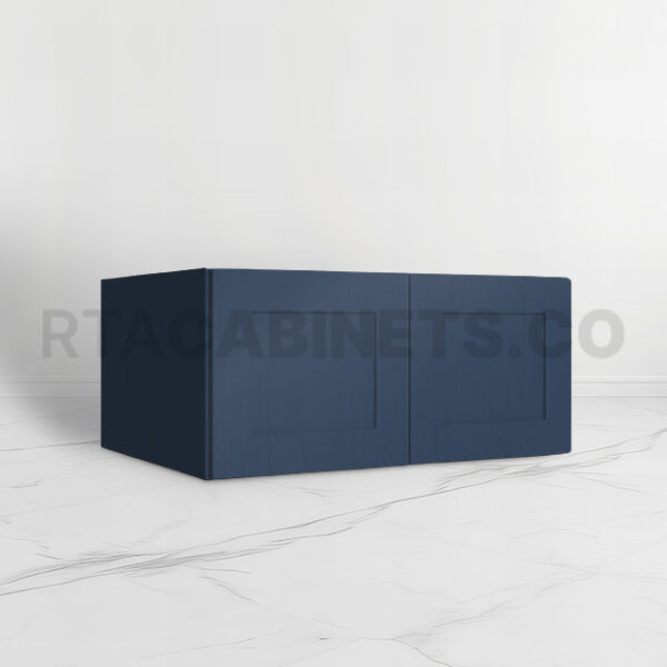 Blue Shaker 33 W Refrigerator Wall Cabinet, rta cabinets, blue kitchen cabinets