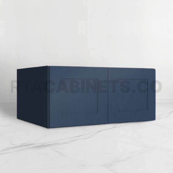 Blue Shaker 36 W Refrigerator Wall Cabinet, rta cabinets, blue kitchen cabinets