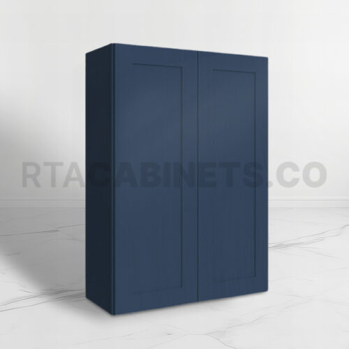 Blue Shaker 42 H Double Door Wall Cabinet, rta cabinets, blue kitchen cabinets