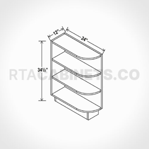 Charleston White Raised Panel Base End Shelf, rta cabinets