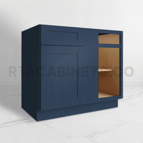 Blue Shaker Blind Corner Base Cabinet, rta cabinets