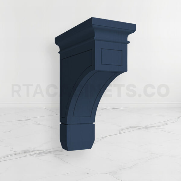 Blue Shaker Corbel 9″H, rta cabinets, blue kitchen cabinets