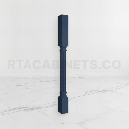 Blue Shaker Fluted Decorative Leg, rta cabinets, blue kitchen cabinets