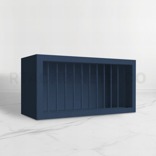 Blue Shaker Plate Rack, rta cabinets, blue kitcen cabinets