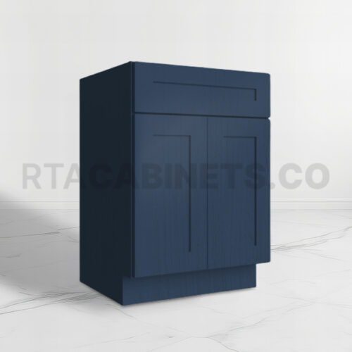 Blue Shaker Single Vanity Sink Base Cabinet, rta cabinets