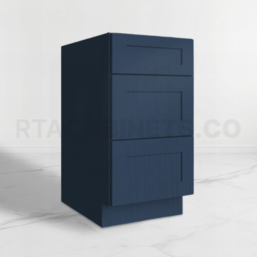 Blue Shaker Vanity Drawer Base Cabinet, rta cabinets