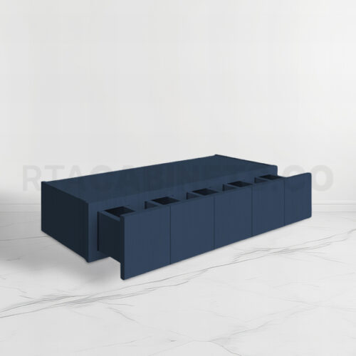 Blue Shaker Wall Spice Drawer, rta cabinets, blue kitchen cabinets