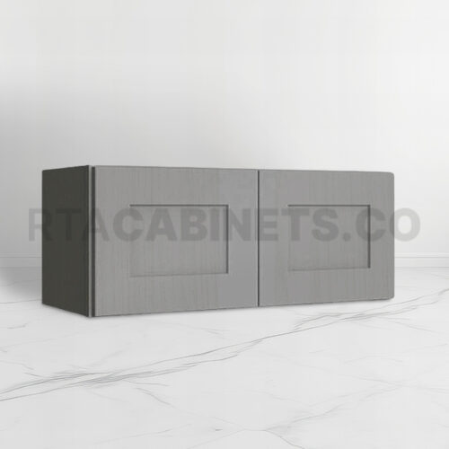 Gray Shaker 15 H Double Door Wall Cabinet, rta cabinets, gray kitchen cabinets