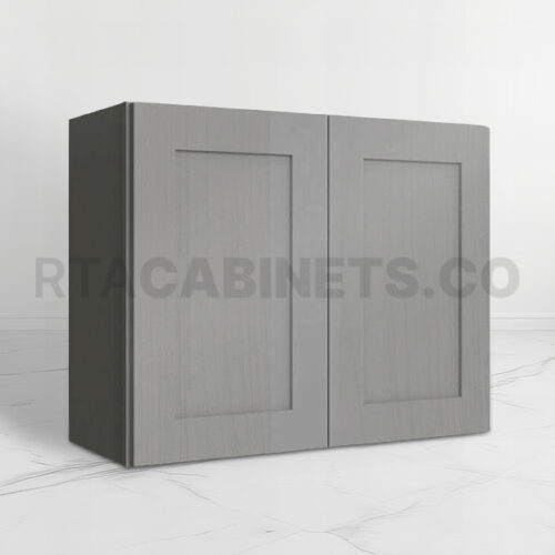 Gray Shaker 24 H Double Door Wall Cabinet, rta cabinets, gray kitchen cabinets