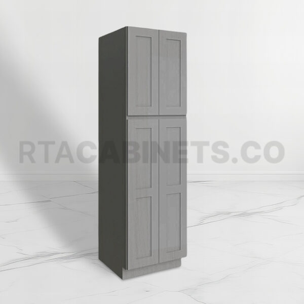 Gray Shaker 24 W Utility Pantry Cabinet, rta cabinets, gray kitchen cabinets