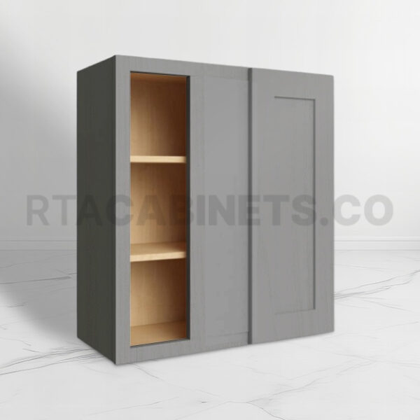 Gray Shaker 30 H Wall Blind Cabinet, rta cabinets, gray kitchen cabinets