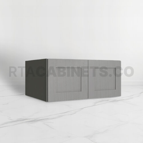 Gray Shaker 30 W Refrigerator Wall Cabinet, rta cabinets, gray kitchen cabinets