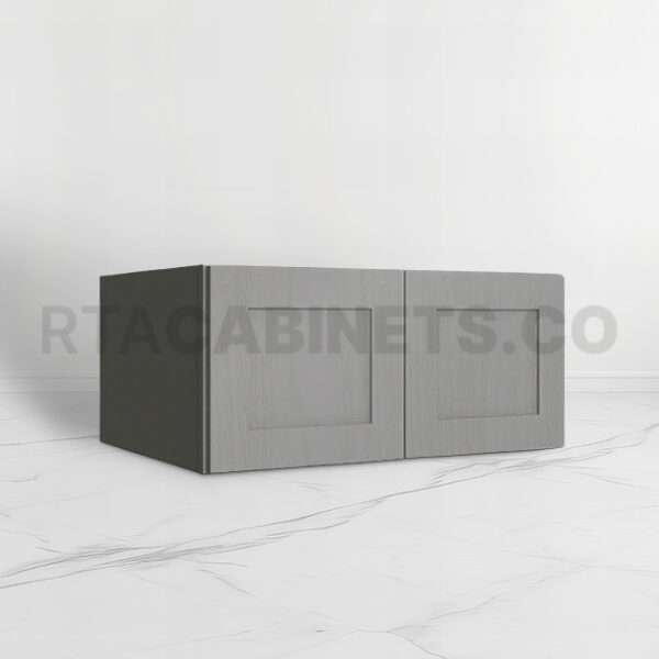 Gray Shaker 33 W Refrigerator Wall Cabinet, rta cabinets, gray kitchen cabinets