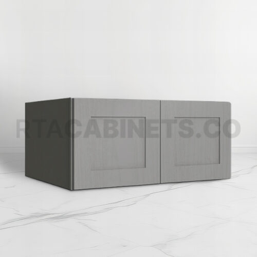 Gray Shaker 36 W Refrigerator Wall Cabinet, rta cabinets, gray kitchen cabinets