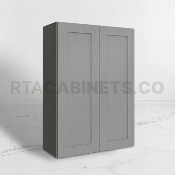 Gray Shaker 42 H Double Door Wall Cabinet, rta cabinets, gray kitchen cabinets