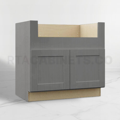 Gray Shaker Farmhouse Sink Base, rta cabinets, gray kitchen cabinets