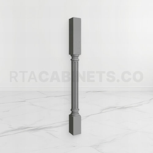 Gray Shaker Fluted Decorative Leg, rta cabinets, gray kitchen cabinets