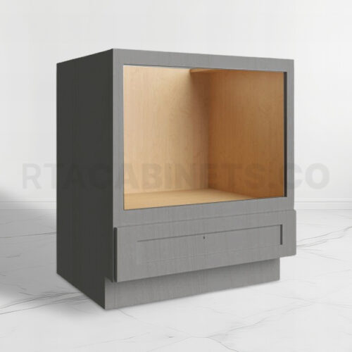 Gray Shaker Microwave Base Cabinet, rta cabinets, gray kitchen cabinets