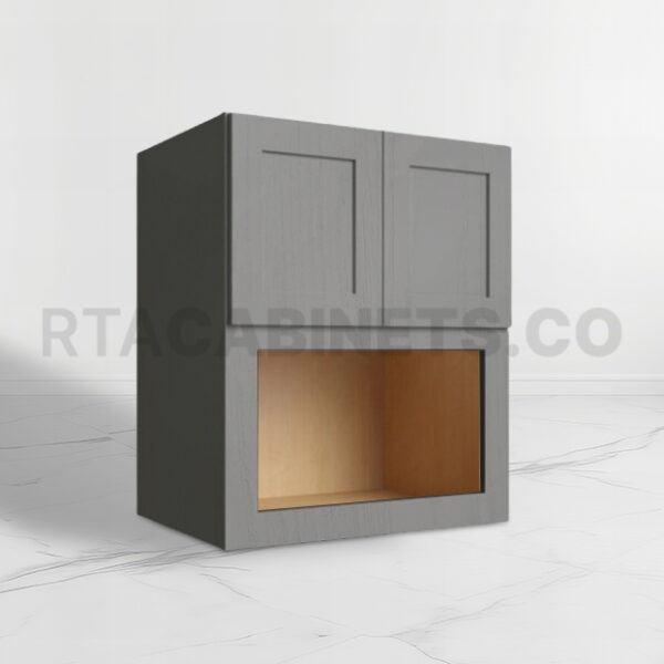 Gray Shaker Microwave Cabinet, rta cabinets, gray kitchen cabinets