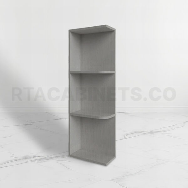 Gray Shaker Open End Shelf, rta cabinets, gray kitchen cabinets