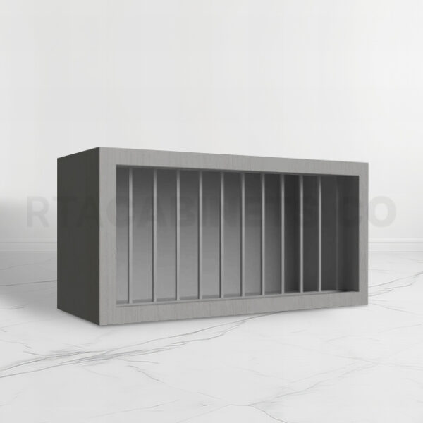 Gray Shaker Plate Rack, rta cabinets, gray kitchen cabinets