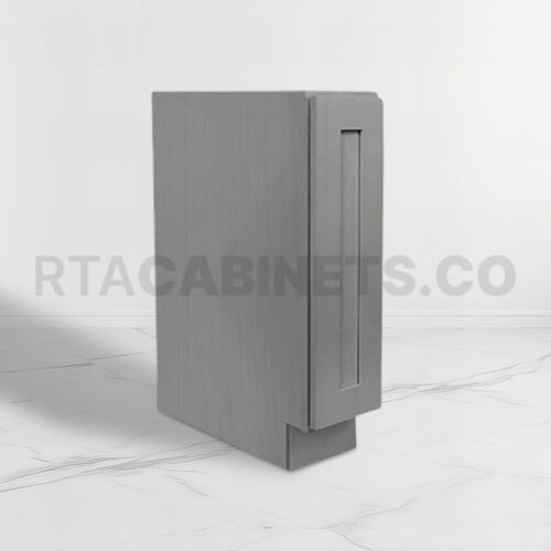 Gray Shaker Spice Pull Base Cabinet, rta cabinets, gray kitchen cabinets