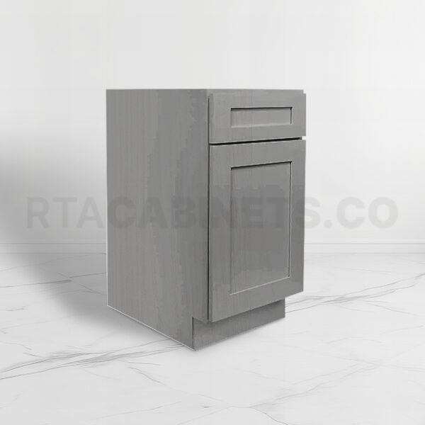 Gray Shaker Trash Base Cabinet, rta cabinets, gray kitchen cabinets