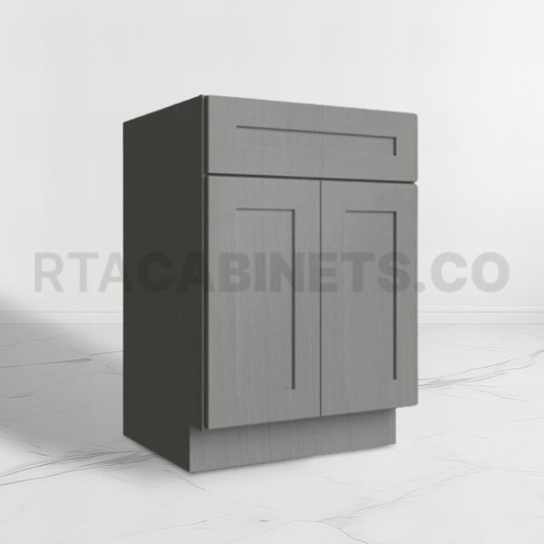 Gray Shaker Single Vanity Sink Base Cabinet, rta cabinets, gray kitchen cabinets