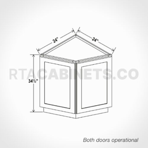 Charleston White Raised Panel Base End Cabinet, rta cabinets