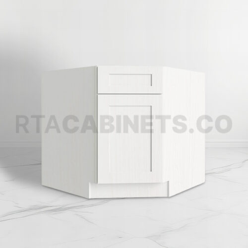 White Shaker Corner Sink Base Cabinet, rta cabinets