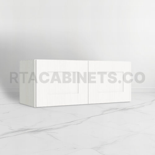 White Shaker 12 H Double Door Wall Cabinet, rta cabinets