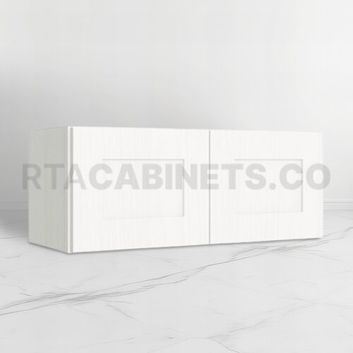 White Shaker 18 H Double Door Wall Cabinet, rta cabinets