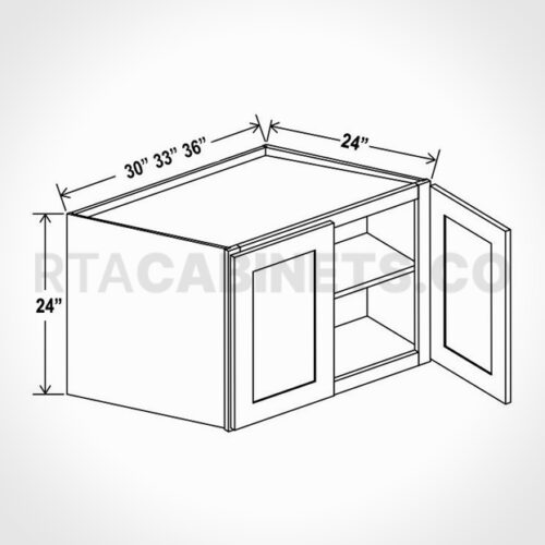 Charleston White Raised Panel 24 H Refrigerator Wall Cabinet, rta cabinets