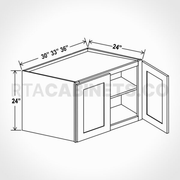 Charleston White Raised Panel 24 H Refrigerator Wall Cabinet, rta cabinets