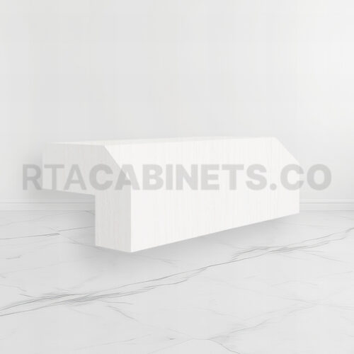 White Shaker Angle Light Rail Moulding, rta cabinets