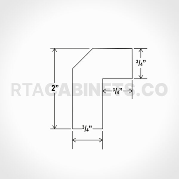 Charleston White Raised Panel Angle Light Rail Moulding, rta cabinets