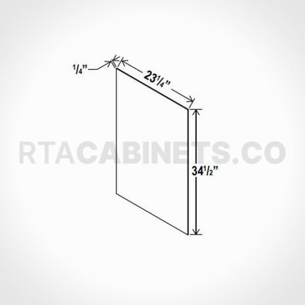 Charleston White Raised Panel Base Skin Veneer Panel, rta cabinets