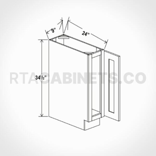 Charleston White Raised Panel Base Tray, rta cabinets