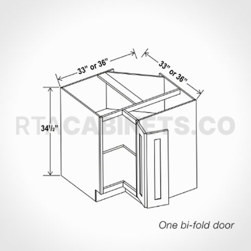 Charleston White Raised Panel Easy Reach Base Cabinet, rta cabinets