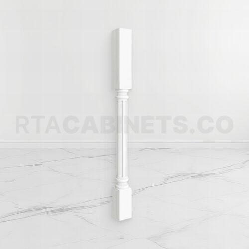 White Shaker Fluted Decorative Leg, rta cabinets