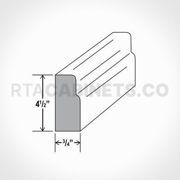 Charleston White Raised Panel Furniture Base Moulding, rta cabinets