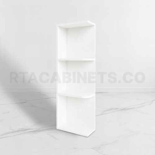 White Shaker Open End Shelf, rta cabinets